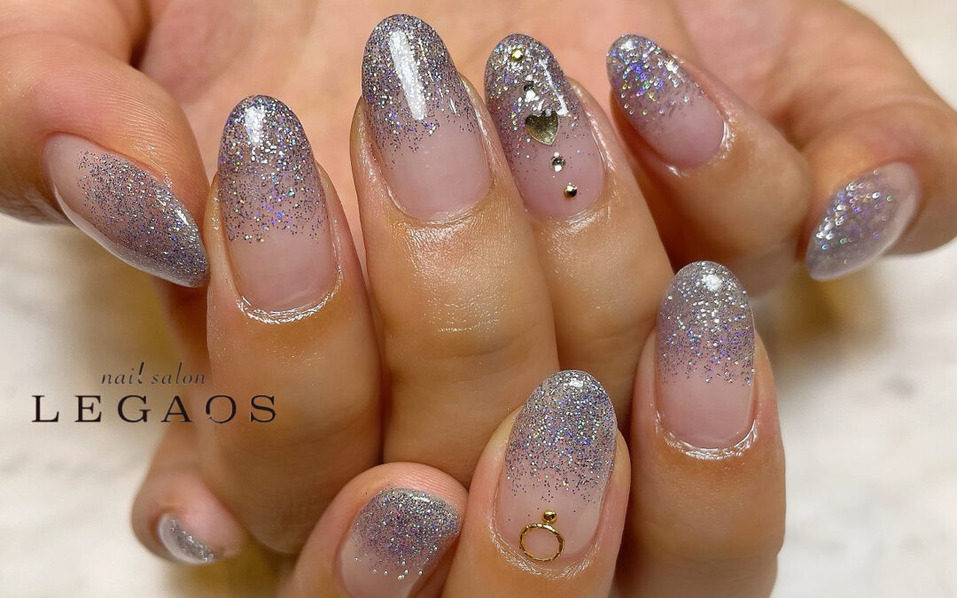 シルバーグリッターグラデーション