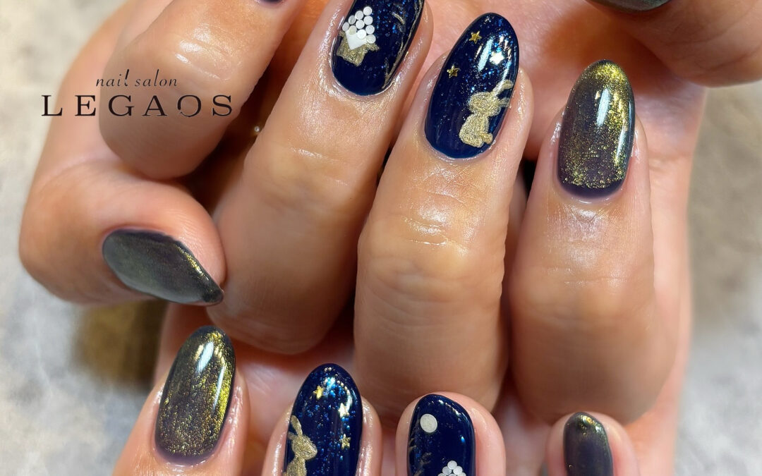 お月見ネイル✨