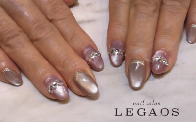 落ち着いたモーヴカラーに