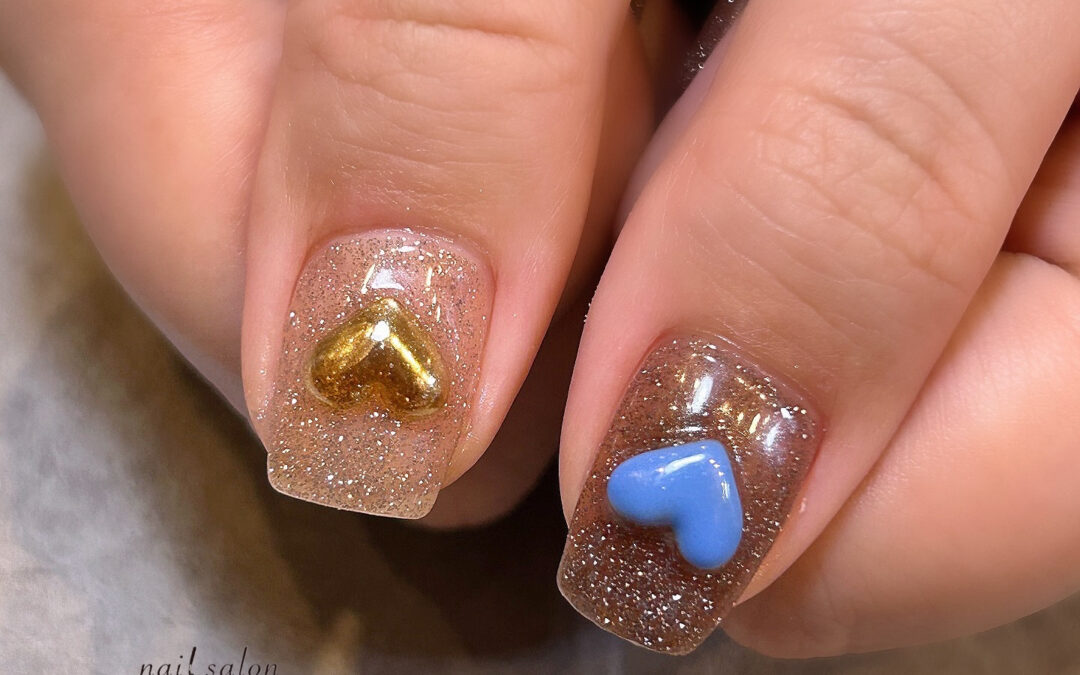 ぷっくりハートが主役のデザイン